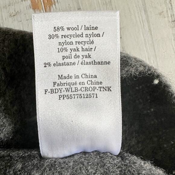 Everlane The Cozy Stretch Tank Wool Yak Blend Size Large Heathered Charcoal - Picture 6 of 7